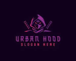 Hood - Ninja Sword Gaming logo design
