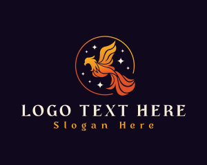 Fiery - Phoenix Mythical Bird logo design