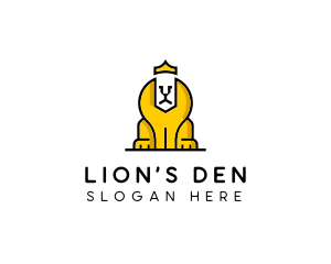 Lion Sphinx King logo design