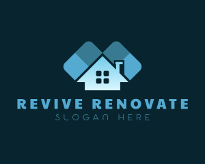 Renovate - Roof House Realty logo design