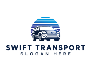 SUV Auto Transportation logo design