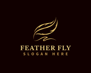 Luxury Feather Quill logo design