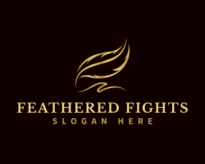 Luxury Feather Quill logo design