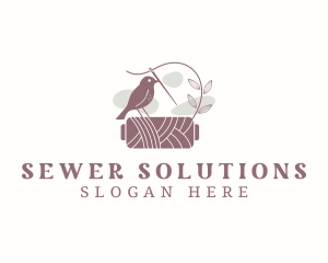 Sewer - Bird Needle Spool logo design