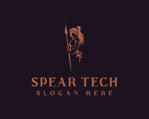 Spear - Warrior Woman Spear logo design