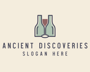 Bottle Glass Winery logo design