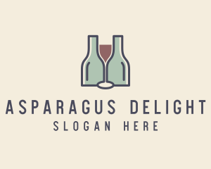 Bottle Glass Winery logo design