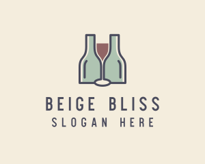 Bottle Glass Winery logo design