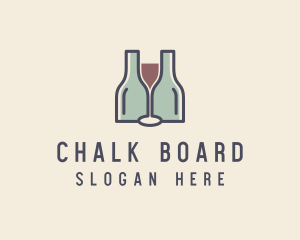 Bottle Glass Winery logo design