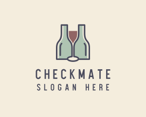 Bottle Glass Winery logo design