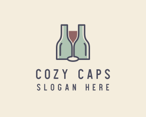 Bottle Glass Winery logo design