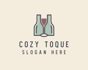 Bottle Glass Winery logo design