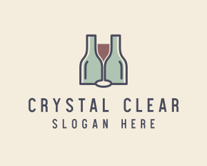 Glass - Bottle Glass Winery logo design