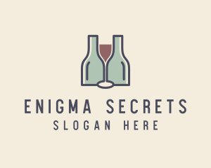 Bottle Glass Winery logo design