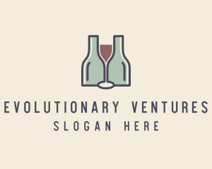 Bottle Glass Winery logo design