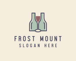 Bottle Glass Winery logo design