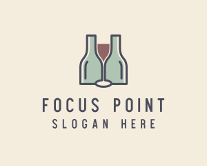 Bottle Glass Winery logo design