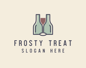 Bottle Glass Winery logo design