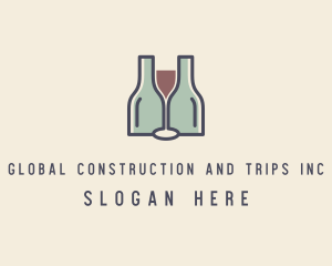 Bar - Bottle Glass Winery logo design