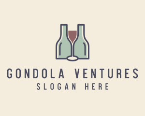 Bottle Glass Winery logo design