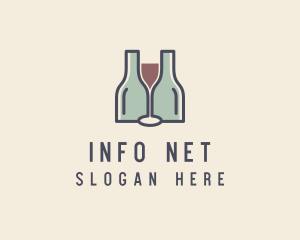 Bottle Glass Winery logo design