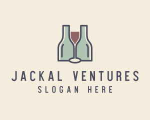 Bottle Glass Winery logo design