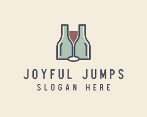 Bottle Glass Winery logo design