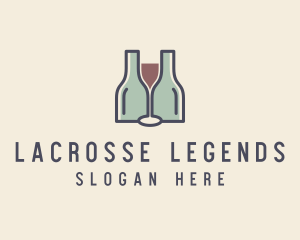 Bottle Glass Winery logo design