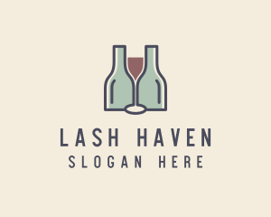 Bottle Glass Winery logo design