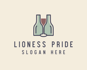 Bottle Glass Winery logo design