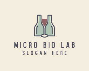 Bottle Glass Winery logo design