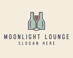 Nightclub - Bottle Glass Winery logo design