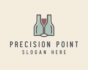 Bottle Glass Winery logo design