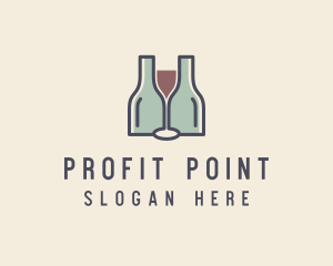 Bottle Glass Winery logo design