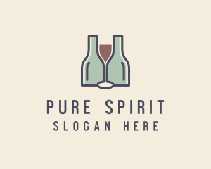 Distiller - Bottle Glass Winery logo design