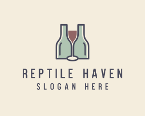 Bottle Glass Winery logo design