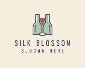 Bottle Glass Winery logo design