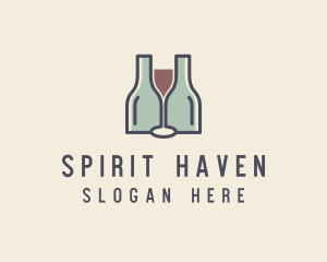 Distillery - Bottle Glass Winery logo design