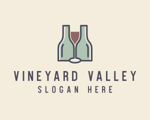 Winery - Bottle Glass Winery logo design