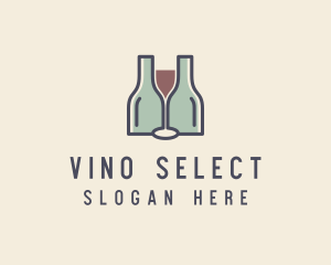 Sommelier - Bottle Glass Winery logo design