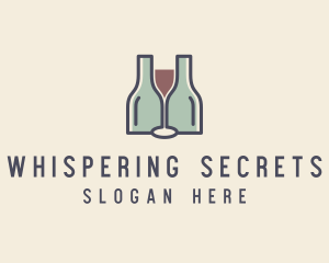 Bottle Glass Winery logo design