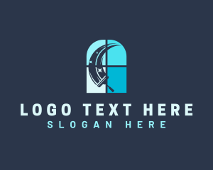 Clean - Squeegee Window Cleaning logo design