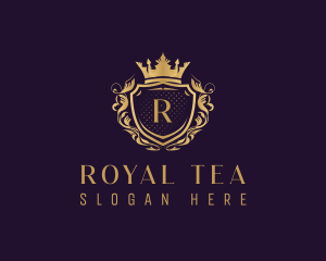 Elegant Royal Crown Shield logo design