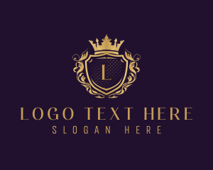 Luxurious - Elegant Royal Crown Shield logo design