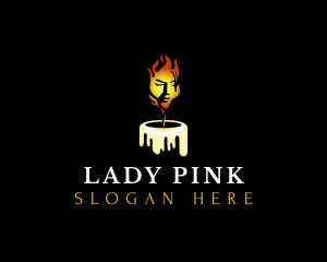 Lady Candle Light logo design