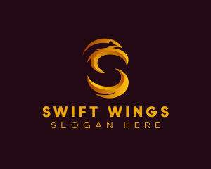 Wing Eagle Letter S logo design