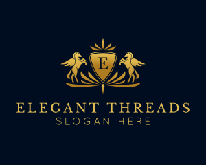 Elegant Pegasus Crest logo design