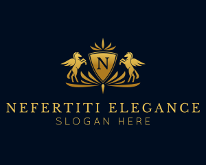 Elegant Pegasus Crest logo design