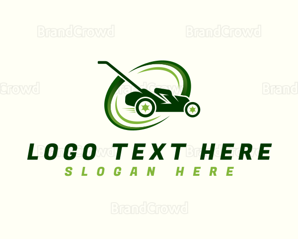 Lawn Mower Yard Maintenance Logo