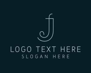 Letter Jf - Dressmaker Fashion Designer Boutique logo design